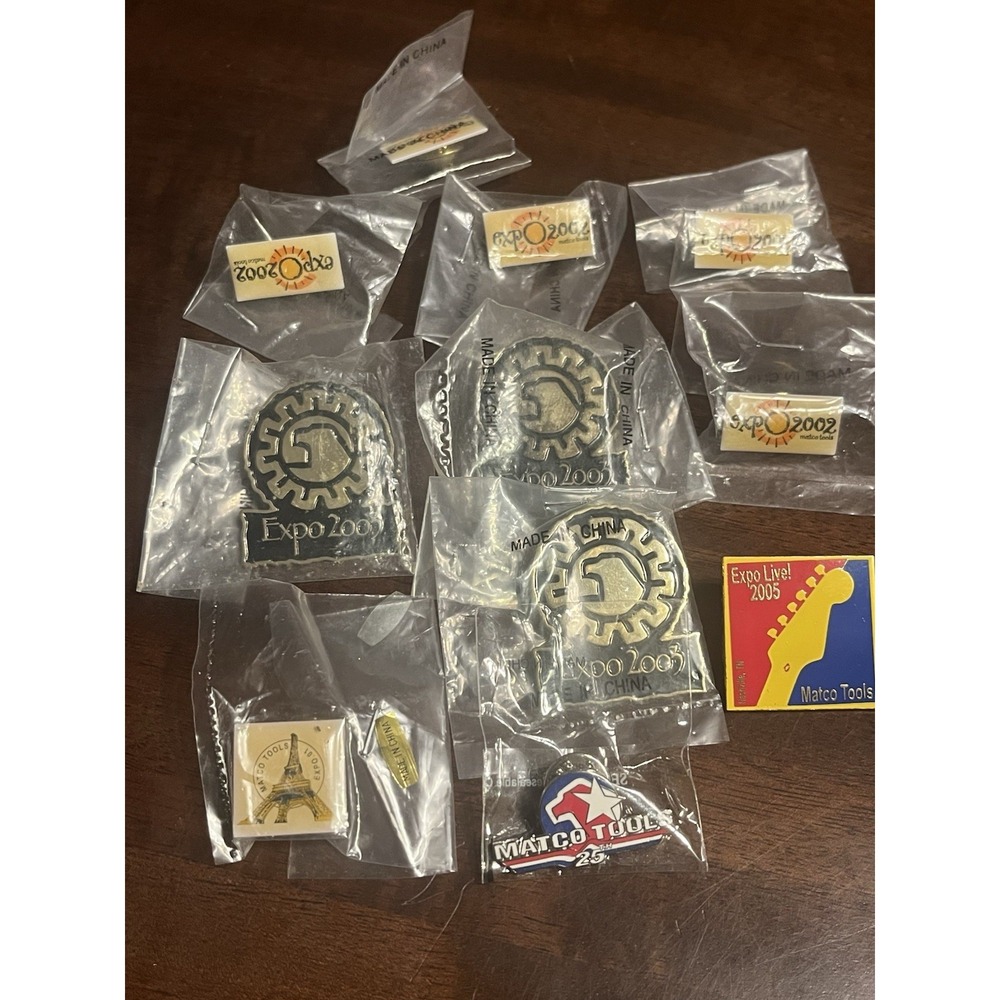 Matco Tools Collectible Pin Lot - 25th Anniversary, Guitar & Expo Specials